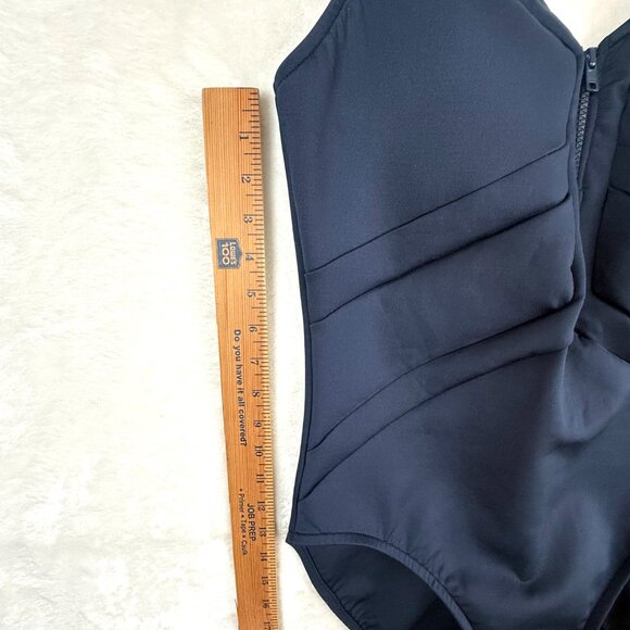 MagicSuit Miraclesuit Scuba Zipper Front One Piece Swimsuit Womens US 14 Blue - Picture 5 of 7